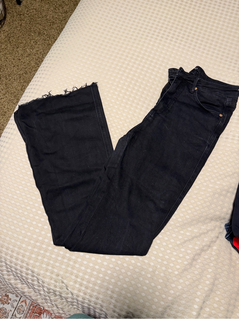Judy Blue Black Wide-Leg Raw Hem Jeans